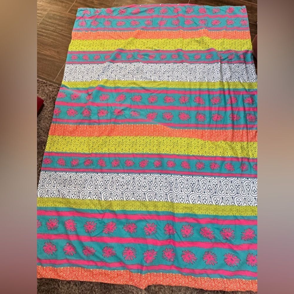 BUNDLE - IKEA LÄPPLJUNG Boho Twin Duvet Cover – multicolor tribal stripe EUC 🌀🔷💛